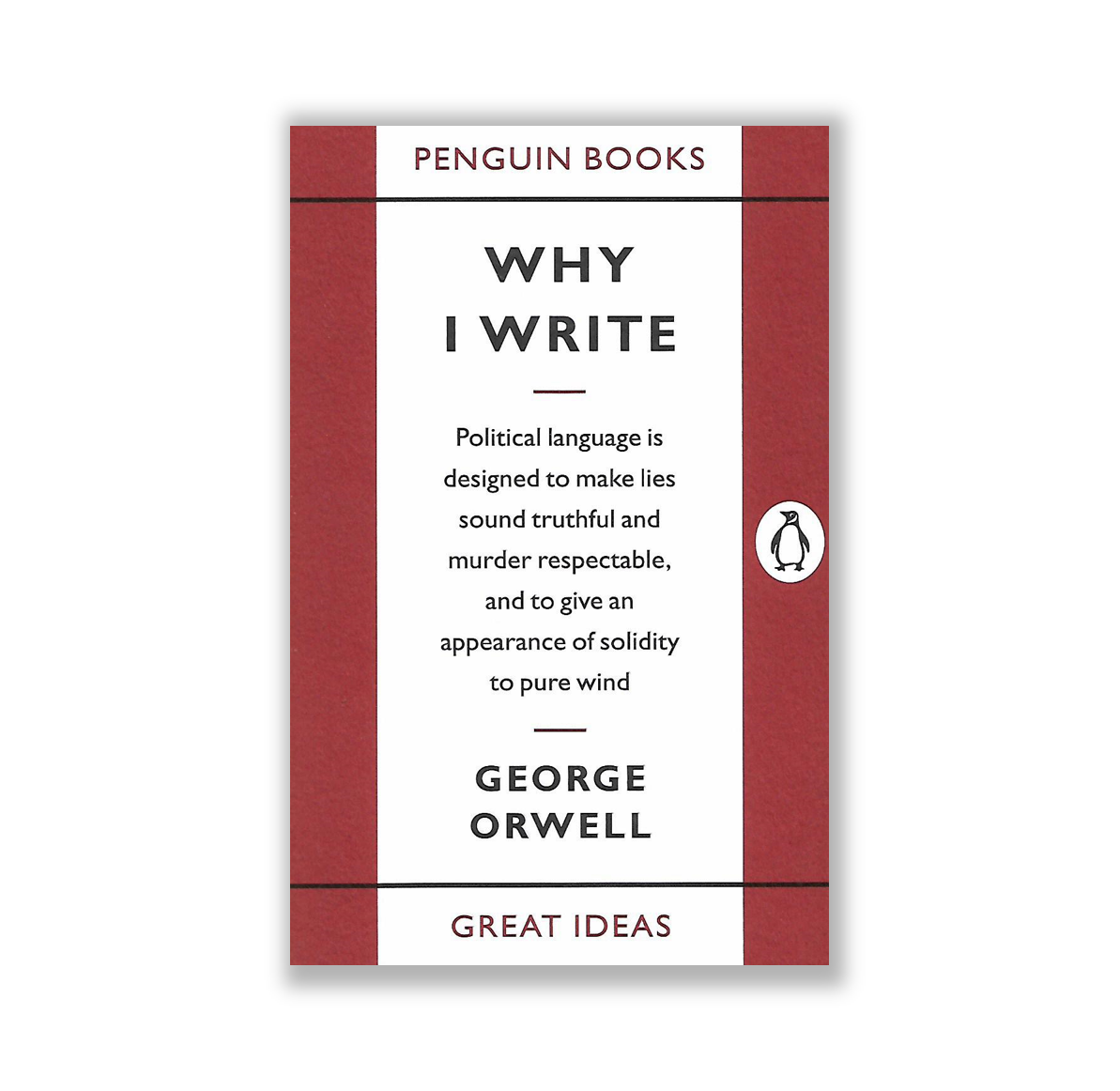 Why I Write, Orwell Riwayat